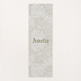 Personalisierter Name Morris Foliage Muster Yoga M Yogamatte