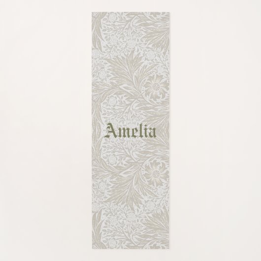 Personalisierter Name Morris Foliage Muster Yoga M Yogamatte (Vorderseite)