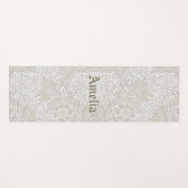 Personalisierter Name Morris Foliage Muster Yoga M Yogamatte (Vorderseite (Horizontal))