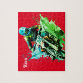 Personalisierter Name Motocross Puzzle (Vertikal)