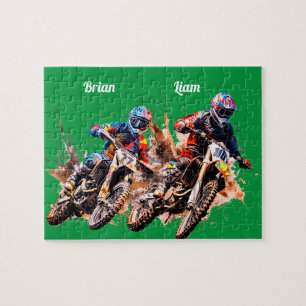 Personalisierter Name Motocross Puzzle