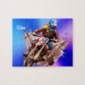 Personalisierter Name Motocross Puzzle (Horizontal)