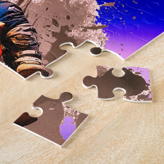 Personalisierter Name Motocross Puzzle (Seite)