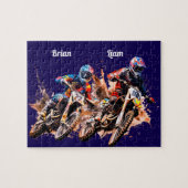 Personalisierter Name Motocross Puzzle (Horizontal)
