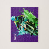 Personalisierter Name Motocross Puzzle (Vertikal)