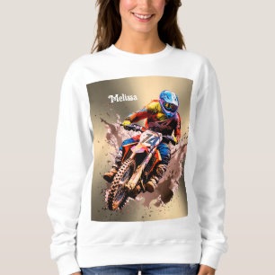 Personalisierter Name Motocross Puzzle Sweatshirt