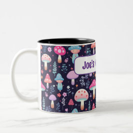 Personalisierter Name Mushroom Geschenk Tasse