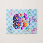 Personalisierter Name Mushroom Puzzle (Horizontal)