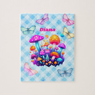 Personalisierter Name Mushroom Puzzle