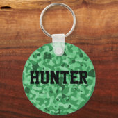 Personalisierter Name Muster für grüne militärisch Schlüsselanhänger (Vorderseite)