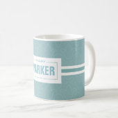 Personalisierter Name/Nachname Blumendesign Kaffeetasse (VorderseiteRechts)