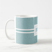Personalisierter Name/Nachname Blumendesign Kaffeetasse (Links)