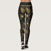 Personalisierter Name - nahtloses Gold Leggings (Rückseite)