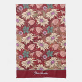 Personalisierter Name - nahtloses Muster Geschirrtuch (Vertikal)