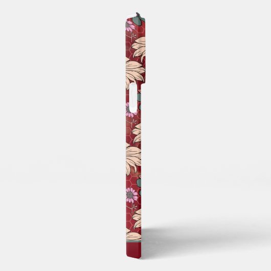 Personalisierter Name - nahtloses Muster iPhone Hülle (Rechte Seite)