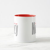 Personalisierter Name "Nancy" in Schwarz und Rot Tasse (Zentrum)