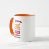Personalisierter Name "Nancy" in Vivid Red Pink Or Tasse (Vorderseite Links)