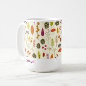Personalisierter Name Naturwald Kaffeetasse (Vorderseite Links)