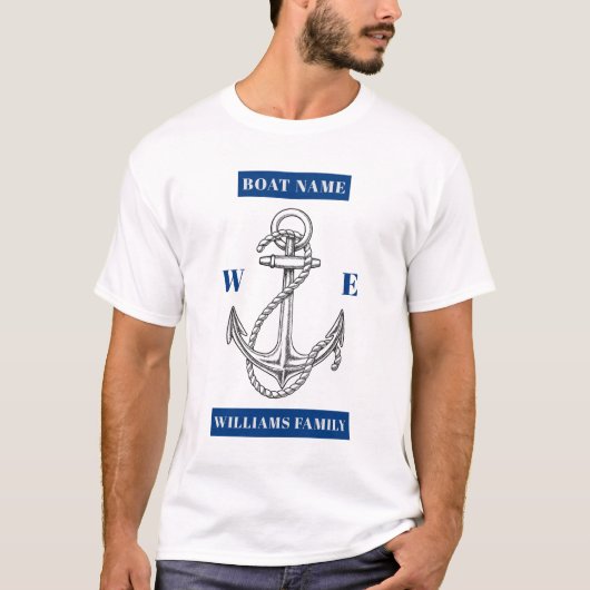 personalisierter Name "Nautical Adventure" T-Shirt (Vorderseite)