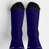 Personalisierter Name Navy Blau Socken (Oben)