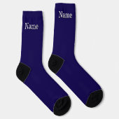 Personalisierter Name Navy Blau Socken (Rechts)