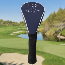 Personalisierter Name Navy Blue Golf Clubs Golf Headcover