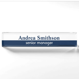 Personalisierter Name Navy Namensplakette