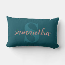 Personalisierter Name navyblau & rosa Lendenkissen
