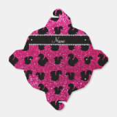 Personalisierter Name Nebel Hot Rosa Glitzer Eichh Geschenkschachtel (Ungefaltet)