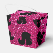 Personalisierter Name Nebel Hot Rosa Glitzer Eichh Geschenkschachtel (Rückseite)