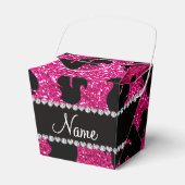 Personalisierter Name Nebel Hot Rosa Glitzer Eichh Geschenkschachtel (Vorderseite)