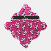 Personalisierter Name Nebel Hot Rosa Glitzer Panda Geschenkschachtel (Ungefaltet)