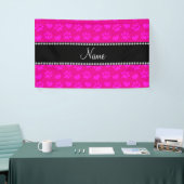 Personalisierter Name Neon heißen rosa Herzen und  Banner (Messeveranstaltung)