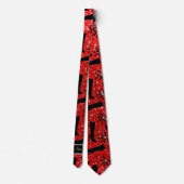 Personalisierter Name Neon Red Glitzer Stiefel Bow Krawatte (Rückseite)