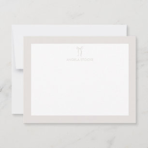 Personalisierter Name Neutraler Bogen Mitteilungskarte