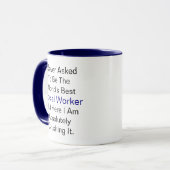Personalisierter Name nie gefragt beste Sozialarbe Tasse (Vorderseite Links)