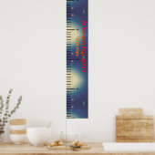 Personalisierter Name Niedlich Baby Boy Growth Cha Poster (Küche)