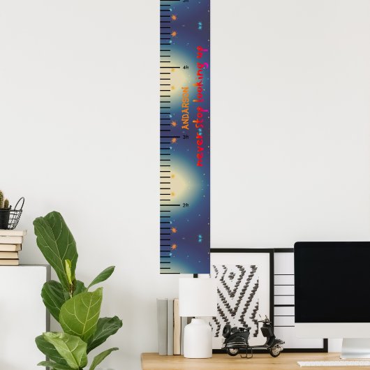 Personalisierter Name Niedlich Baby Boy Growth Cha Poster (Heimbüro)