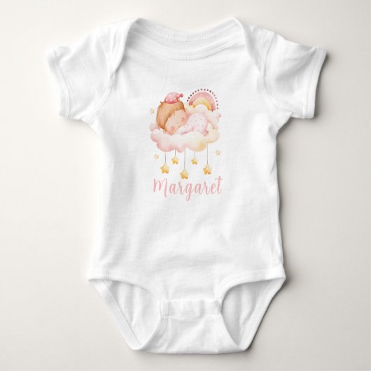 Personalisierter Name Niedlich Baby Strampler (Vorderseite)