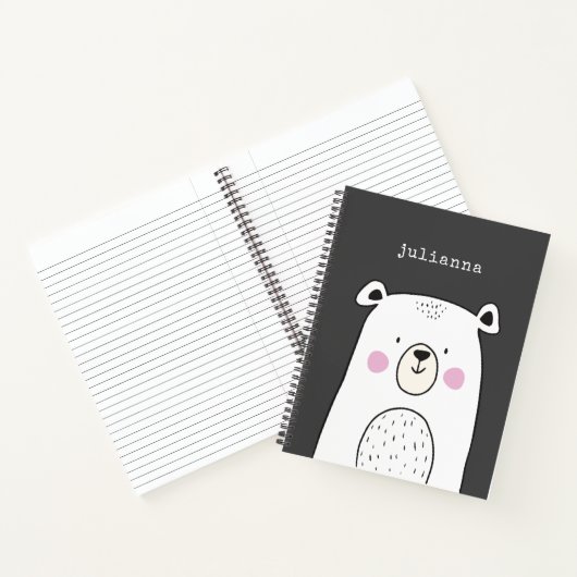 Personalisierter Name Niedlich Bären Whimsikids Notizblock (Innenseite)