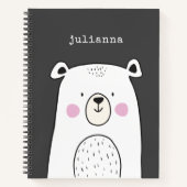 Personalisierter Name Niedlich Bären Whimsikids Notizblock (Vorderseite)