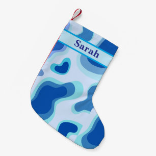Personalisierter Name Niedlich Blue Color Frohe We Kleiner Weihnachtsstrumpf
