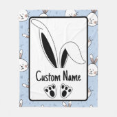 Personalisierter Name Niedlich Bunny OsterOstern Fleecedecke (Vorderseite)