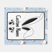 Personalisierter Name Niedlich Bunny OsterOstern Fleecedecke (Vorderseite (Horizontal))