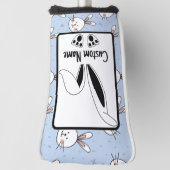 Personalisierter Name Niedlich Bunny OsterOstern Golf Headcover (Rotieren 90)