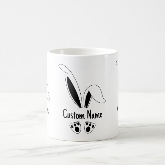 Personalisierter Name Niedlich Bunny OsterOstern Kaffeetasse (Mittel)
