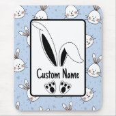Personalisierter Name Niedlich Bunny OsterOstern Mousepad (Vorne)