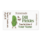 Personalisierter Name Niedlich Cucumber Pickles, h (Vorne)