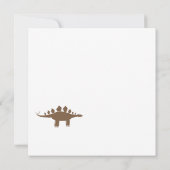 Personalisierter Name Niedlich Dino Dinosaur Kinde Karte (Rückseite)