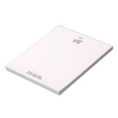 Personalisierter Name Niedlich Elephant Mama & Bab Notizblock (Rotiert)